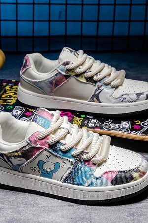 Style Core Aesthetics, New Style Trends Urban Canvas Graffiti Sneakers
