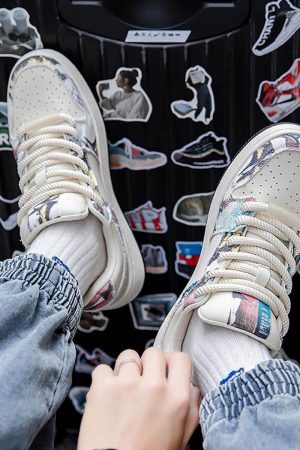 Style Core Aesthetics, New Style Trends Urban Canvas Graffiti Sneakers