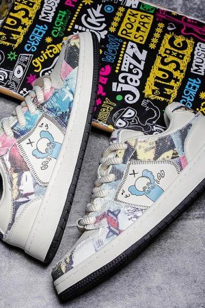 Style Core Aesthetics, New Style Trends Urban Canvas Graffiti Sneakers