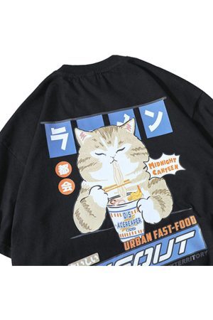 Style Core Aesthetics, New Style Trends Urban Fast-Food Cartoon Printed Tee