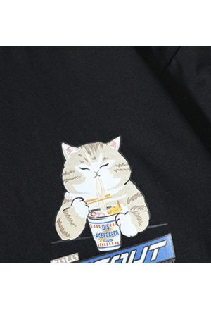 Style Core Aesthetics, New Style Trends Urban Fast-Food Cartoon Printed Tee