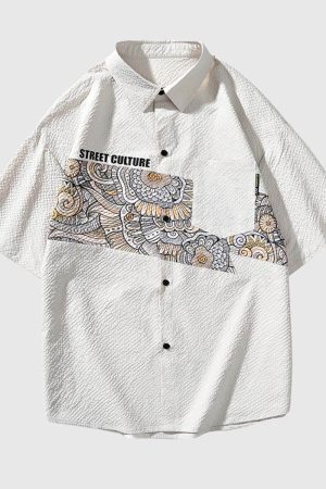 Style Core Aesthetics, New Style Trends Urban Paisley Print Shirt