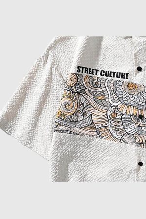 Style Core Aesthetics, New Style Trends Urban Paisley Print Shirt