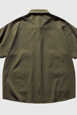 Style Core Aesthetics, New Style Trends Utility Texture Pocket Shirt
