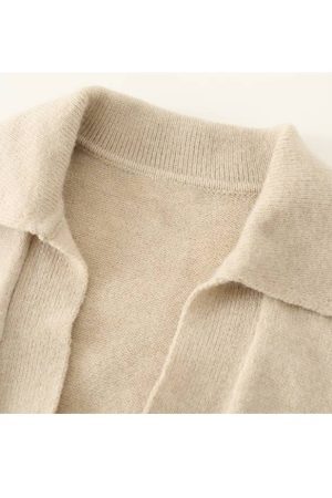 Style Core Aesthetics, New Style Trends V Neck Collared Striped Sweater