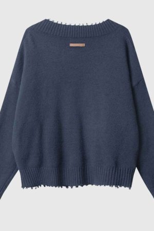 Style Core Aesthetics, New Style Trends V-Neck Loose Knit Sweater