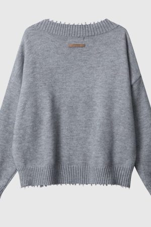 Style Core Aesthetics, New Style Trends V-Neck Loose Knit Sweater