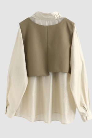 Style Core Aesthetics, New Style Trends Vest Two-Pieces Shirts