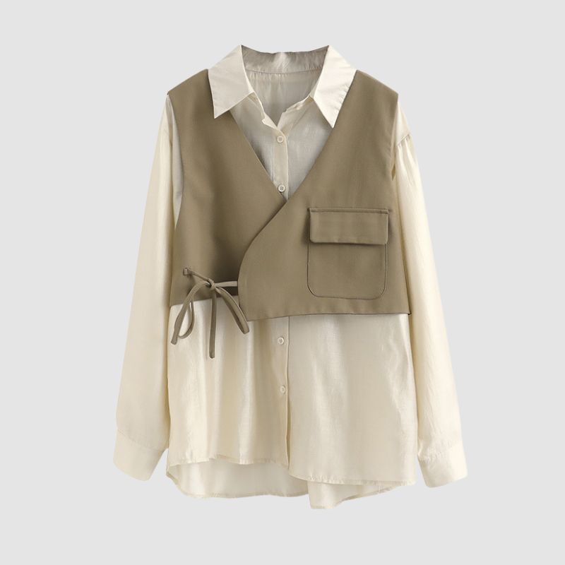 Style Core Aesthetics, New Style Trends Vest Two-Pieces Shirts