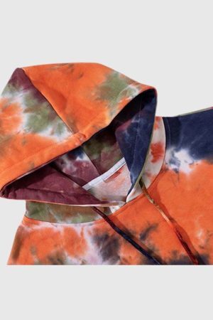Style Core Aesthetics, New Style Trends Vibrant Tie-Dye Pullover Hoodie