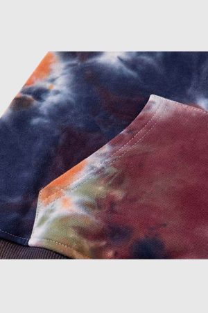 Style Core Aesthetics, New Style Trends Vibrant Tie-Dye Pullover Hoodie