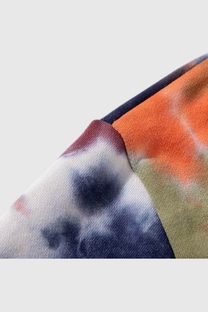 Style Core Aesthetics, New Style Trends Vibrant Tie-Dye Pullover Hoodie