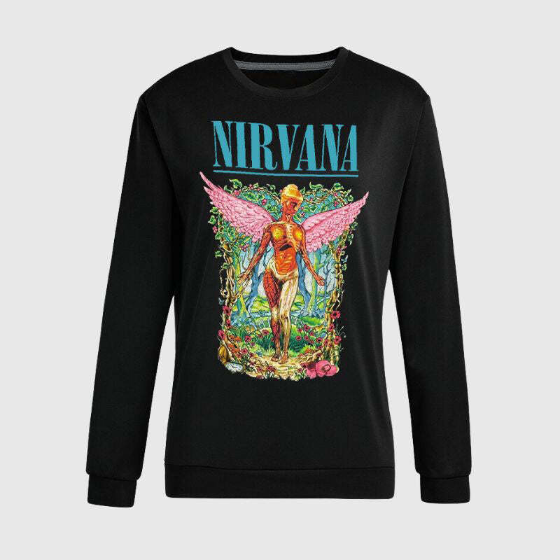 Style Core Aesthetics, New Style Trends Vintage Angel Printed Sweatshirt