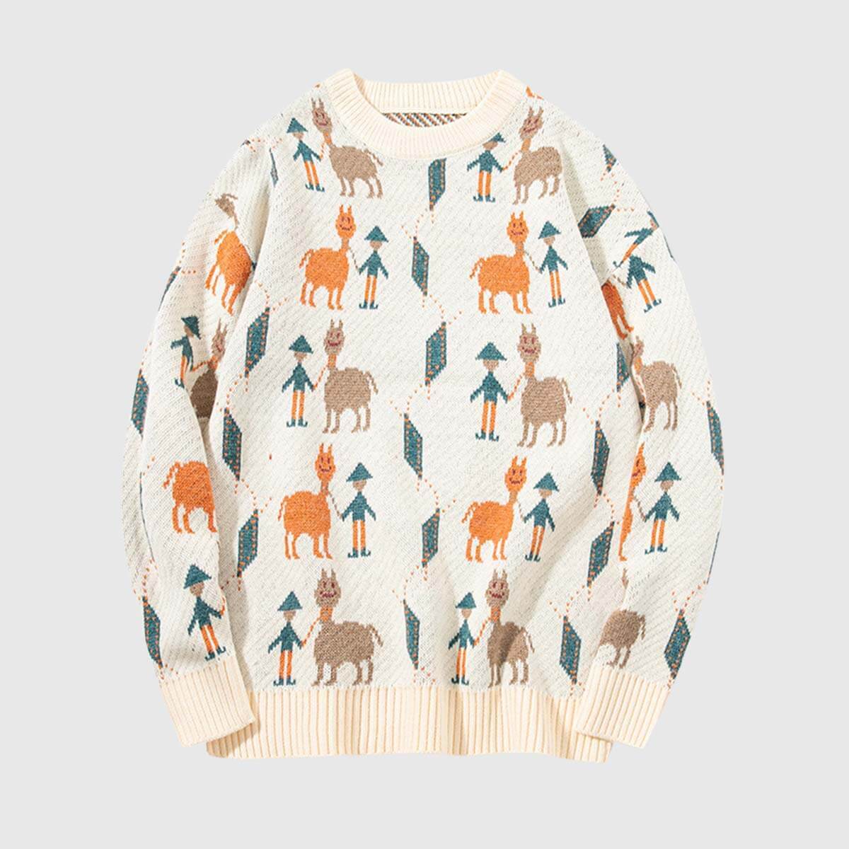 Style Core Aesthetics, New Style Trends Vintage Animal & Forest Knit Sweater