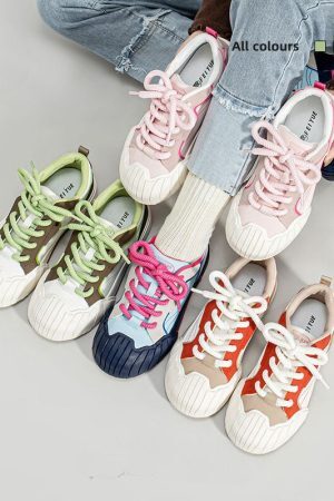 Style Core Aesthetics, New Style Trends Vintage Biscuit Casual Sneakers