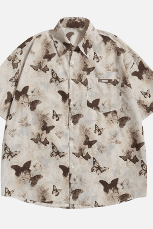 Style Core Aesthetics, New Style Trends Vintage Butterfly Shirt