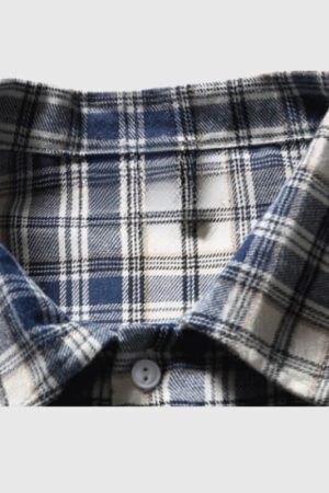 Style Core Aesthetics, New Style Trends Vintage Cargo Plaid Shirts