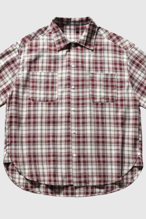 Style Core Aesthetics, New Style Trends Vintage Cargo Plaid Shirts
