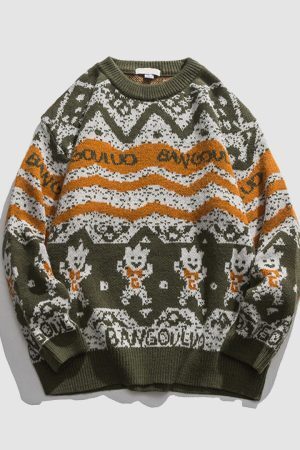 Style Core Aesthetics, New Style Trends Vintage Cartoon Doll Sweater