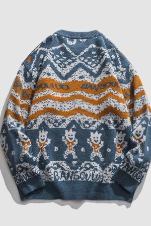 Style Core Aesthetics, New Style Trends Vintage Cartoon Doll Sweater