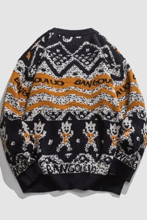 Style Core Aesthetics, New Style Trends Vintage Cartoon Doll Sweater