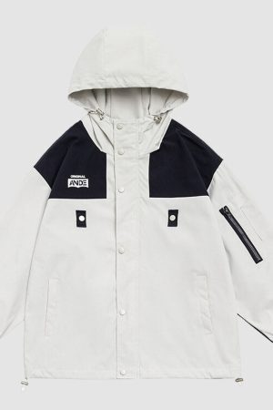 Style Core Aesthetics, New Style Trends Vintage Contrast Patchwork Jacket