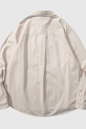 Style Core Aesthetics, New Style Trends Vintage Contrast Patchwork Shirts