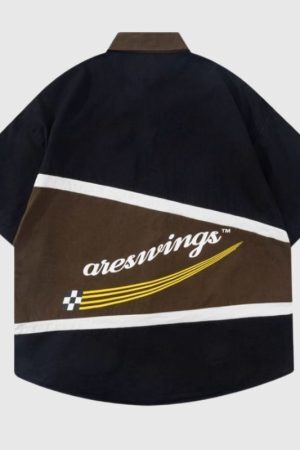 Style Core Aesthetics, New Style Trends Vintage Contrast Shirts