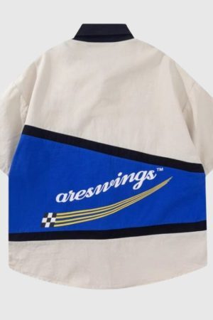 Style Core Aesthetics, New Style Trends Vintage Contrast Shirts