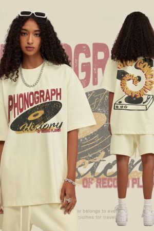 Style Core Aesthetics, New Style Trends Vintage Cotton Gramophone Tee