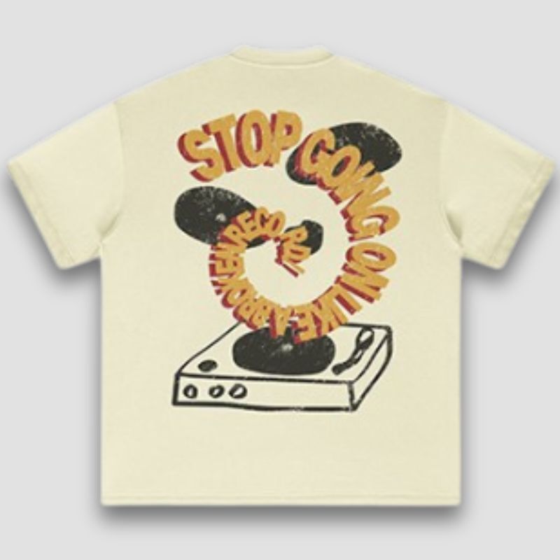 Style Core Aesthetics, New Style Trends Vintage Cotton Gramophone Tee Style Core Aesthetics, New Style Trends Vintage Cotton Gramophone Tee