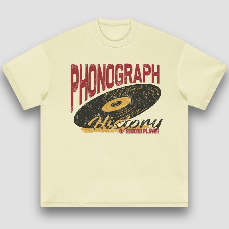 Style Core Aesthetics, New Style Trends Vintage Cotton Gramophone Tee