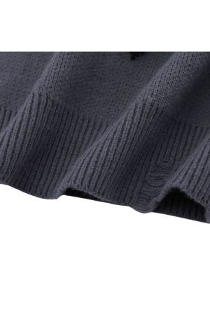 Style Core Aesthetics, New Style Trends Vintage Cross Pattern Embroidered Sweater