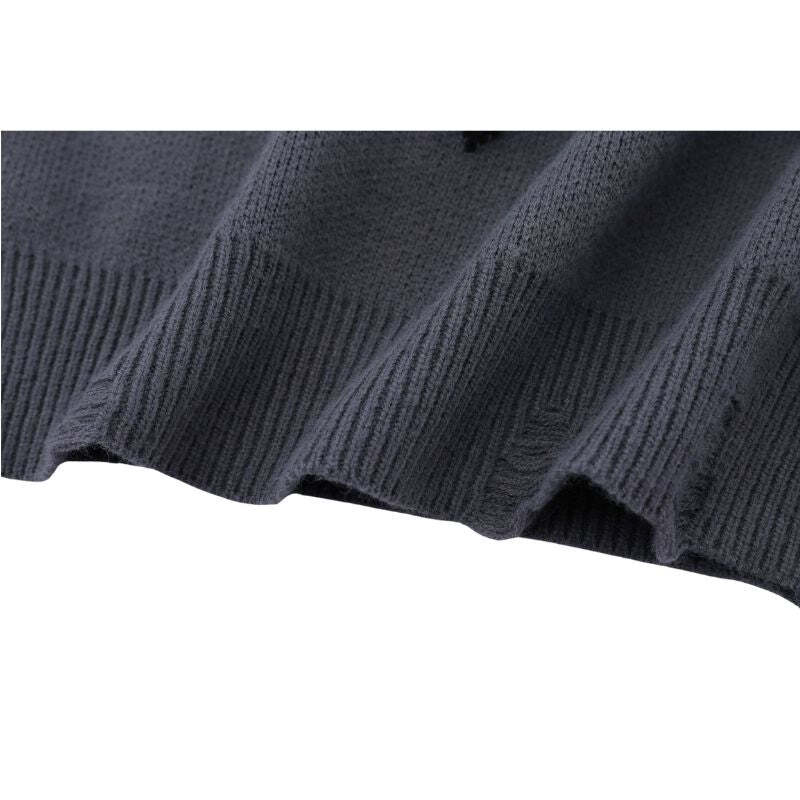 Style Core Aesthetics, New Style Trends Vintage Cross Pattern Embroidered Sweater Style Core Aesthetics, New Style Trends Vintage Cross Pattern Embroidered Sweater