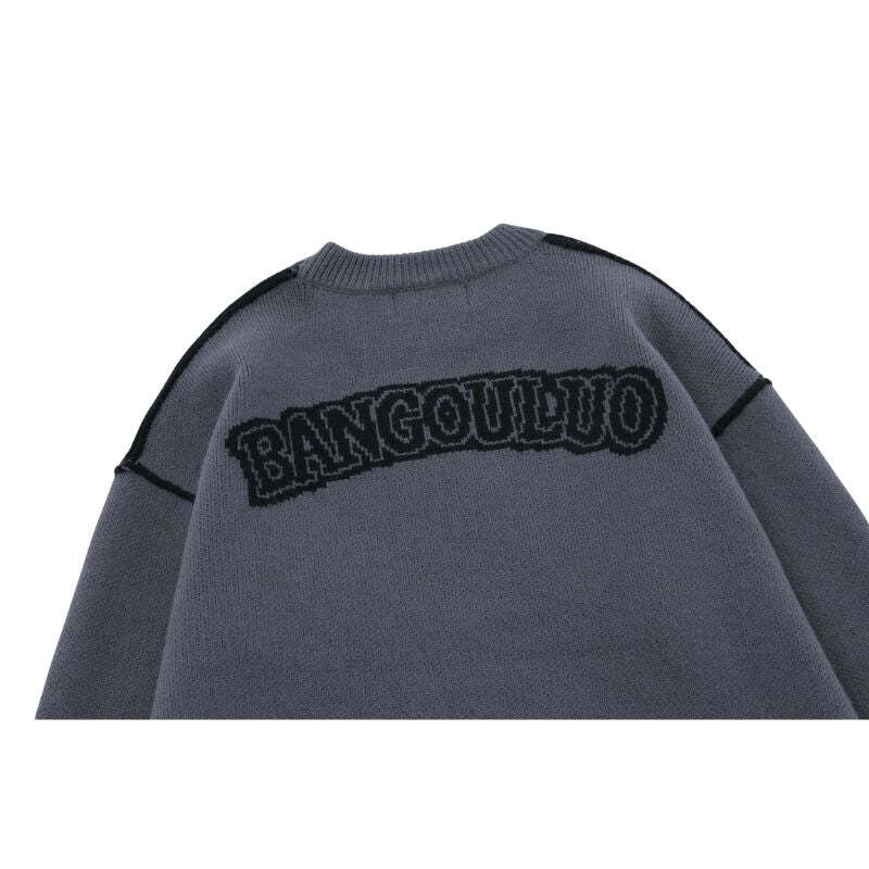 Style Core Aesthetics, New Style Trends Vintage Cross Pattern Embroidered Sweater Style Core Aesthetics, New Style Trends Vintage Cross Pattern Embroidered Sweater