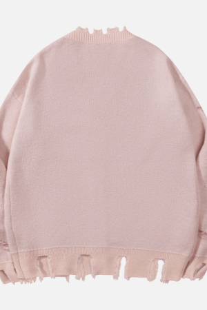 Style Core Aesthetics, New Style Trends Vintage Distressed Knit Cardigan