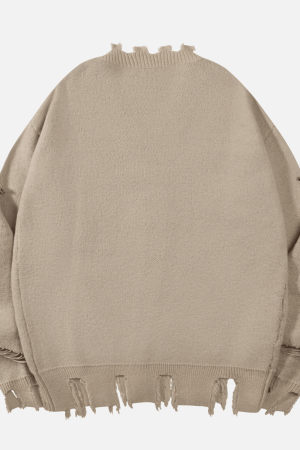 Style Core Aesthetics, New Style Trends Vintage Distressed Knit Cardigan