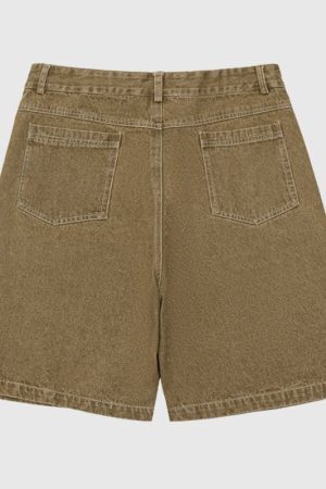 Style Core Aesthetics, New Style Trends Vintage Distressed Solid Jorts