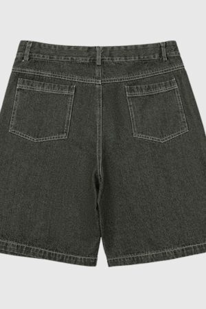 Style Core Aesthetics, New Style Trends Vintage Distressed Solid Jorts