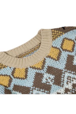 Style Core Aesthetics, New Style Trends Vintage Elements Loose Knit Sweater