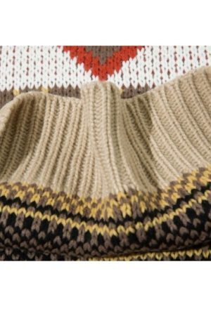 Style Core Aesthetics, New Style Trends Vintage Elements Loose Knit Sweater