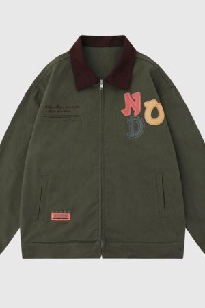 Style Core Aesthetics, New Style Trends Vintage Embroidered Dopamine Design Jacket