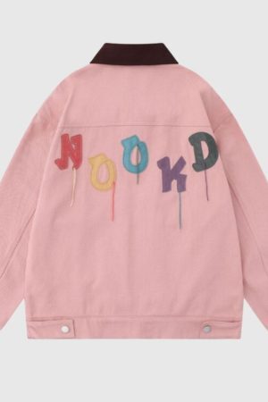 Style Core Aesthetics, New Style Trends Vintage Embroidered Dopamine Design Jacket