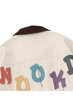 Style Core Aesthetics, New Style Trends Vintage Embroidered Dopamine Design Jacket