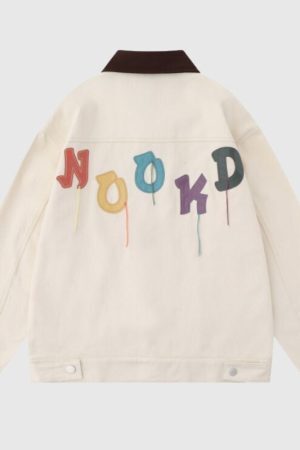 Style Core Aesthetics, New Style Trends Vintage Embroidered Dopamine Design Jacket