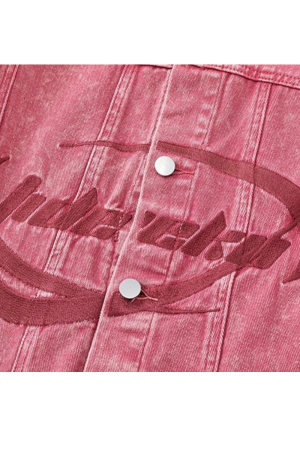 Style Core Aesthetics, New Style Trends Vintage Embroidered Washed Denim Jacket