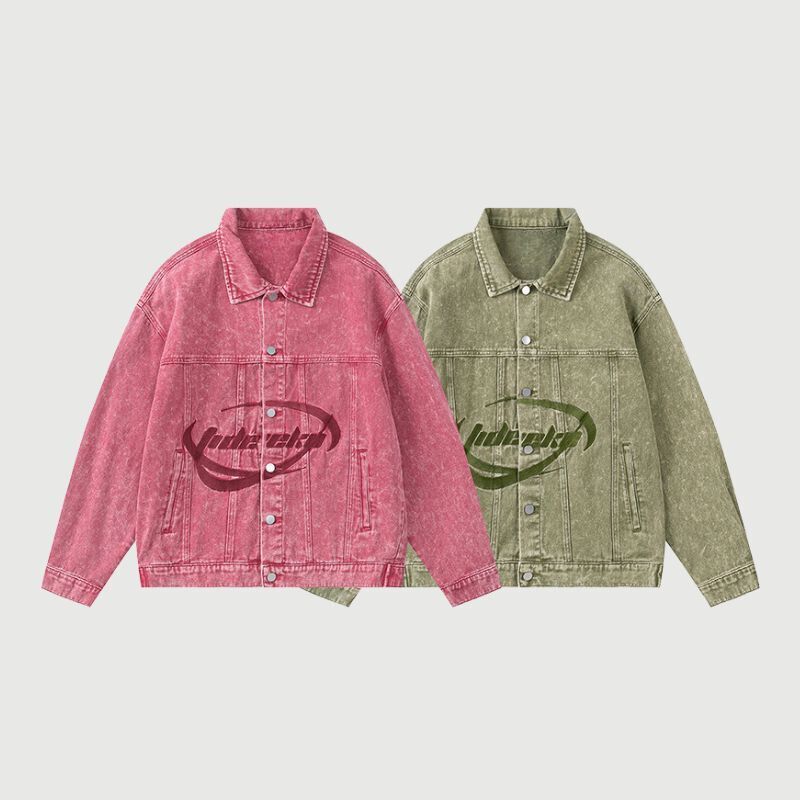 Style Core Aesthetics, New Style Trends Vintage Embroidered Washed Denim Jacket Style Core Aesthetics, New Style Trends Vintage Embroidered Washed Denim Jacket