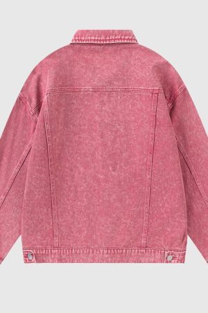 Style Core Aesthetics, New Style Trends Vintage Embroidered Washed Denim Jacket