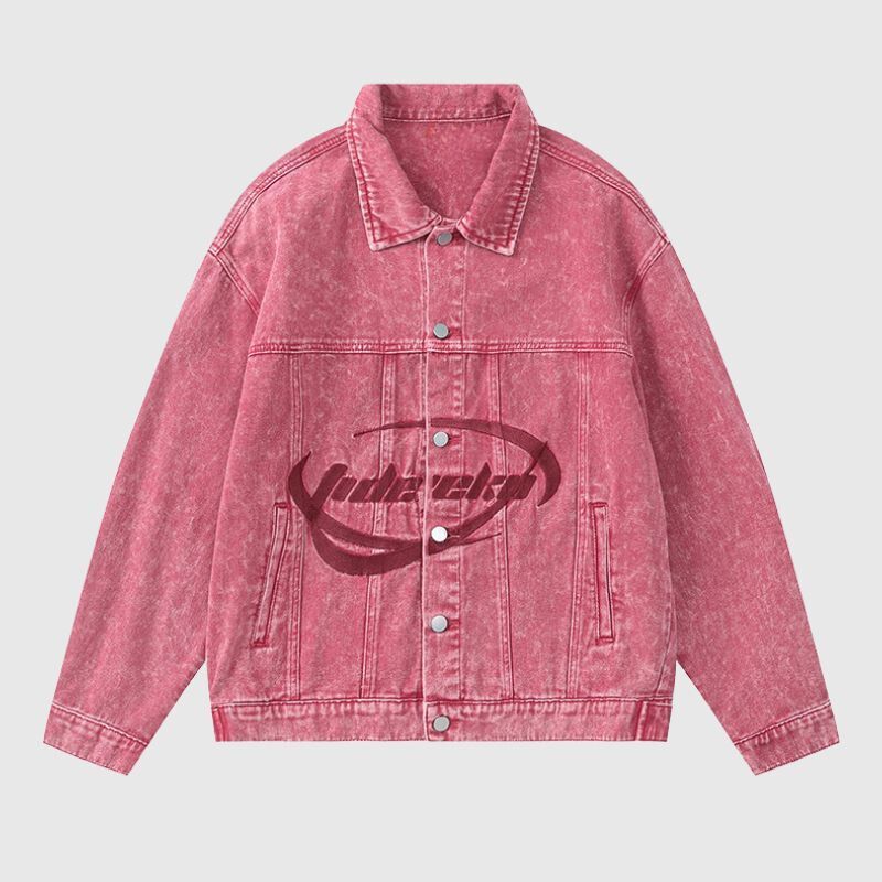 Style Core Aesthetics, New Style Trends Vintage Embroidered Washed Denim Jacket Style Core Aesthetics, New Style Trends Vintage Embroidered Washed Denim Jacket