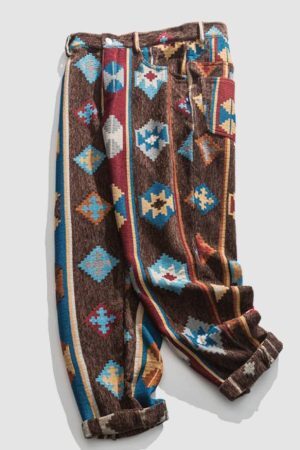 Style Core Aesthetics, New Style Trends Vintage Ethnic Embroidered Pants